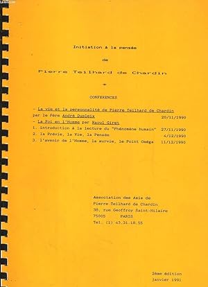 Seller image for Initiation  la pense de Pierre Theilhard de Chardin for sale by Le-Livre