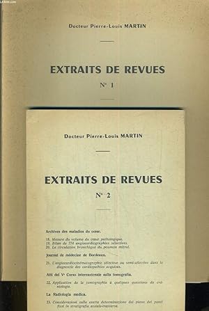 Image du vendeur pour Extrait de revues N1 et 2 mis en vente par Le-Livre