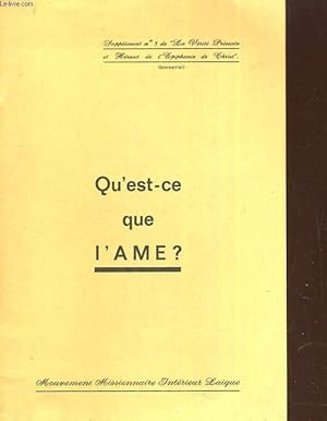 Qu'est-ce que l'âme ?