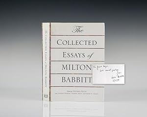 Seller image for The Collected Essays of Milton Babbitt. for sale by Raptis Rare Books