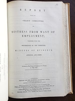 Bild des Verkufers fr SELECT COMMITTEE ON DISTRESS FROM WANT OF EMPLOYMENT, Report, zum Verkauf von Jeffrey Stern Antiquarian Bookseller