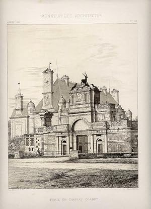 Belle Gravure De La Porte D'anet Moniteur Des Architectes 1881 Pl 40
