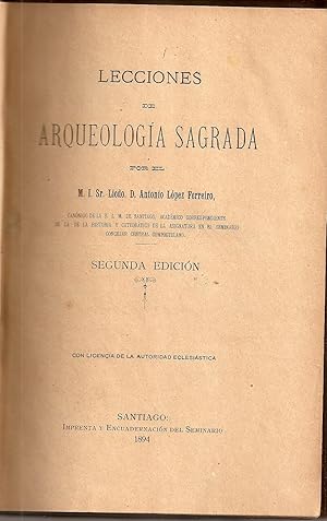 LECCIONES DE ARQUEOLOGIA SAGRADA