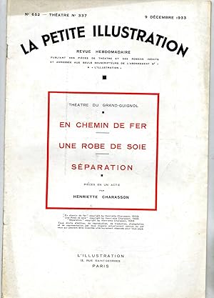 Bild des Verkufers fr EN CHEMIN DE FER. Pice en un acte - UNE ROBE DE SOIE .Pice en un acte - SPARATION . Pice en un acte zum Verkauf von Librairie CLERC