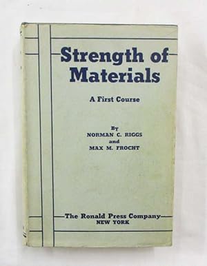 Imagen del vendedor de Strength of Materials: A First Course a la venta por Adelaide Booksellers