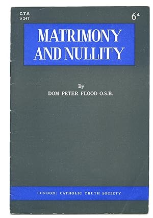 Image du vendeur pour Matrimony and Nullity mis en vente par Little Stour Books PBFA Member