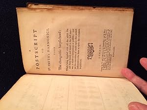 A postscript to Dr. Smith's Harmonics, upon the changeable harpsichord: which being supplied with...