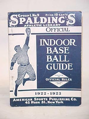 Image du vendeur pour Indoor Base Ball Guide 1922-1923; Group 1, No. 9 mis en vente par Princeton Antiques Bookshop