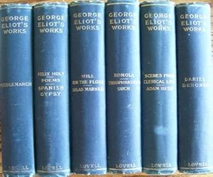 Imagen del vendedor de George Eliot's Works: Middlemarch; Felix Holt, Poems, Spanish Gypsy; Mill on the Floss, Silas Marner; Romola, Theophrastus Such; Scenes from Clerical Life, Adam Bede; Daniel Deronda a la venta por Wordbank Books