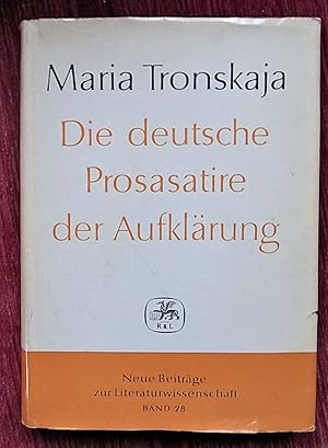 Seller image for Die deutsche Prosasatire der Aufklrung. for sale by Antiquariat Seidel & Richter