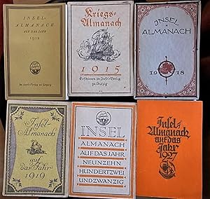 Insel-Almanach auf das Jahr 1912, 1915,1918,1919 u. 1922,1927.