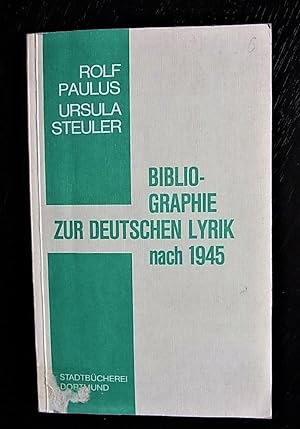 Bibliographie zur deutschen Lyrik nach 1945.