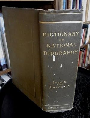 Dictionary of National Biography. Index and Epitome. Ed. by S. Lee.