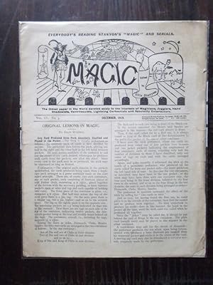 Immagine del venditore per Magic. Vol. XV. No. 3. December 1919. The Oldest paper in the World devoted solely to the interests of Magicians, Jugglers, Hand Shadowists, Ventriloquists, Lightning Cartoonists and Speciality Entertainers venduto da BRIMSTONES