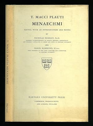 Bild des Verk�ufers f�r T. Macci Plauti Menaechmi zum Verkauf von Little Stour Books PBFA Member