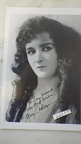 Seller image for SIGNED B/W Photograph Mary Philbin, Star of 1925 Silent Movie Phantom of Opera, with Long Curly Ringlets Down Her Shoulders, Which Also Starred Lon Chaney for sale by Bluff Park Rare Books