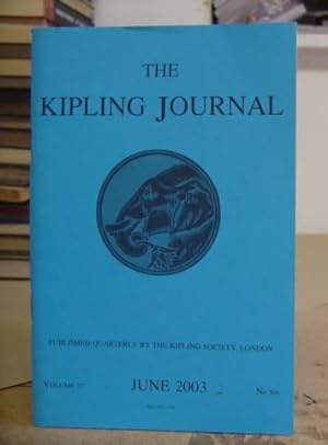 Bild des Verkufers fr The Kipling Journal Volume 77, June 2003. Number 306 zum Verkauf von Eastleach Books