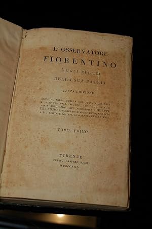 L'OSSERVATORE FIORENTINO SUGLI EDIFIZJ DELLA SUA PATRIA [8 Volumes; Complete Set] (Rare Book ...