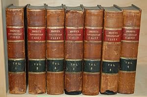 Bild des Verkufers fr REPORTS OF CASES, Upon Appeals and Writs of Error, in the High Court of Parliament; From the Year 1701, to the Year 1779 with Tables, Notes, and References. (7 Volume Set); Vol I; Vol II; Vol III; Vol IV; Vol V; Vol VI; Vol VII zum Verkauf von BLACK SWAN BOOKS, INC., ABAA, ILAB