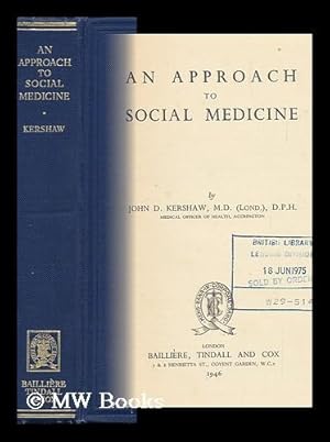 Seller image for An Approach to Social Medicine for sale by MW Books Ltd.