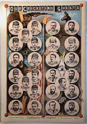 Image du vendeur pour Our Cricketing Guests [ Australian Chricket Team ] Chromo Plate Removed From The Boys Own paper. EXTREMELY SCARCE mis en vente par Deightons
