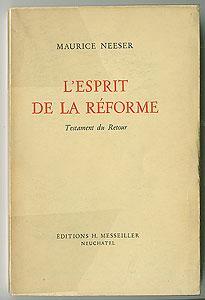 Seller image for L'esprit de la rforme, testament du retour for sale by Abraxas-libris