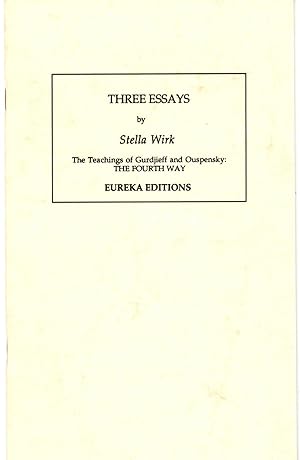 Bild des Verkufers fr Three Essays The Teachings of Gurdjieff and Ouspensky: The Fourth Way zum Verkauf von Dean Nelson Books