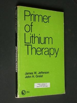 Seller image for Primer of Lithium Therapy for sale by Bookworks [MWABA, IOBA]