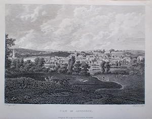 Original Antique Engraved print Illustrating a View of Ashbourne in Cheshire. Published and Dated...