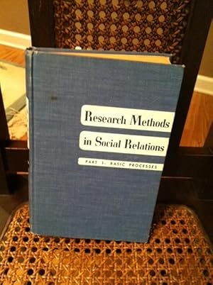 Seller image for RESEARCH METHODS IN SOCIAL RELATIONS for sale by Henry E. Lehrich