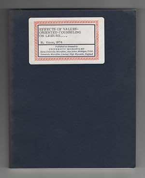 Effects of Values-Oriented Counseling on Leisure Attitudes, Career Preferences, and Self-Concept