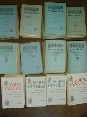 Fornvännen: Tidskrift för svensk antikvarisk forskning. [252 issues, 1909 - 1984]