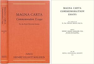 Image du vendeur pour Magna Carta Commemoration Essays. With a Prefaceby the Rt. Hon. mis en vente par The Lawbook Exchange, Ltd., ABAA  ILAB