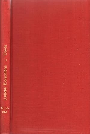 Seller image for Judicial Exceptions Canonical Commentary With Historical Synopsis and Historical Notes for sale by Book Booth