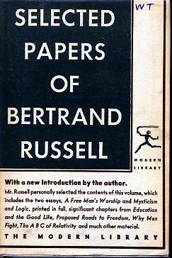 Bild des Verkufers fr SELECTED PAPERS OF BERTRAND RUSSELL: ML#137, 1961/Spring,405 titles on DJ. zum Verkauf von Shepardson Bookstall