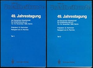 Bild des Verkufers fr 49. Jahrestagung der Deutschen Gesellschaft fr Unfallheilkunde e.V. 13. - 16. November 1985, Berlin. Teil 1 u. 2. Prsident: G. Hierholzer. Redigiert von A. Pannike. zum Verkauf von Versandantiquariat Markus Schlereth