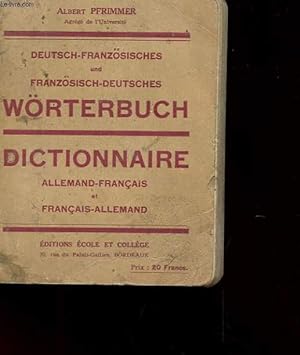 Seller image for DICTIONNAIRE ALLEMAND-FRANCAIS ET FRANCAIS- ALLEMAND for sale by Le-Livre