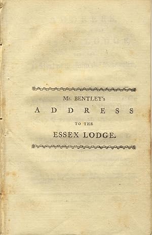 An address delivered in the Essex Lodge, upon the festival of St. John the Evangelist, at the ind...