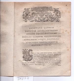 Bild des Verkufers fr De Asinii Pollionis bibliotheca romae publicata oratio. zum Verkauf von Antiquariat Winfried Scholl (VDA/ILAB)