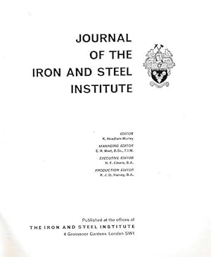 Image du vendeur pour The Journal of the Iron and Steel Institute. Volume 199. 1961, Part 3 mis en vente par Barter Books Ltd