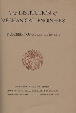 Image du vendeur pour The Institution of Mechanical Engineers. Proceedings. Volume 166. 1952 mis en vente par Barter Books Ltd