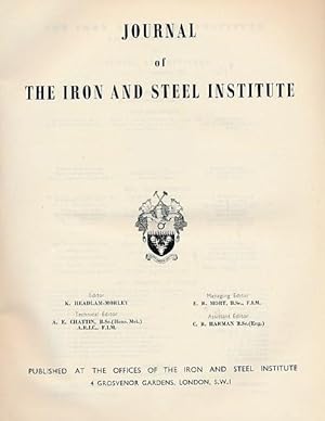 Image du vendeur pour The Journal of the Iron and Steel Institute. Volume 169. 1951, Part 3 mis en vente par Barter Books Ltd