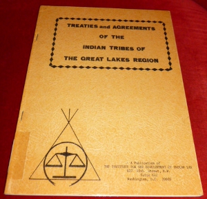 Image du vendeur pour Treaties and Agreements of the Indian Tribes of the Great Lakes Region. mis en vente par Antiquariat Clement