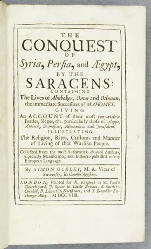 THE CONQUEST OF SYRIA, PERSIA, AND ÆGYPT, BY THE SARACENS
