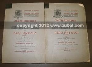 Bild des Verkufers fr Contribuciones a la historia, civilizacion y linguistica del Peru antiguo. Traduccion espanola directa del aleman por German Torres Calderon. Publcanlas por primera vez Horacio H. Urteaga y Carlos A. Romero. zum Verkauf von Zubal-Books, Since 1961