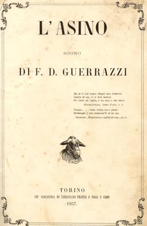 Image du vendeur pour L'ASINO. Sogno. Torino, Tip. Scolastica di Sebastiano Franco, 1857. mis en vente par studio bibliografico pera s.a.s.
