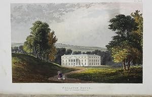 Original Single Hand Coloured Aquatint engraving Illustrating Follaton House in Devonshire. Title...