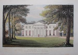 Original Single Hand Coloured Aquatint engraving Illustrating Buckland Filleigh House in Devonshi...