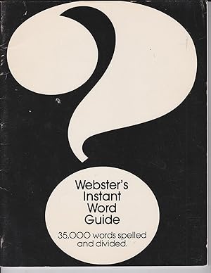 Seller image for Webster's Instant Word Guide for sale by Meir Turner