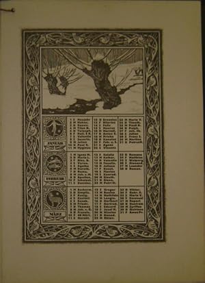 Kalender für das Jahr 1922. (Entwurf von Emmy Grossmann und A. Kner.)